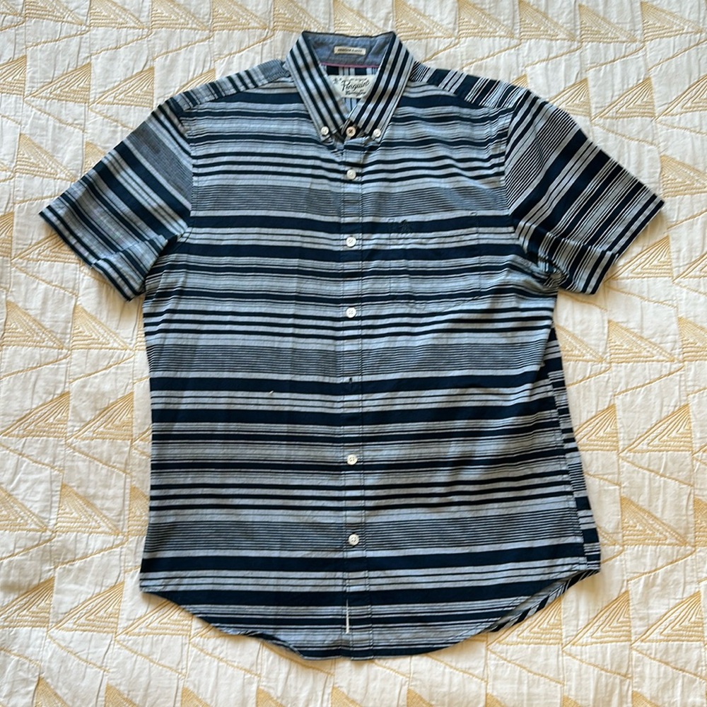 Penguin Munsingwear - Heritage Slim Fit - Striped SS Casual Shirt - Medium